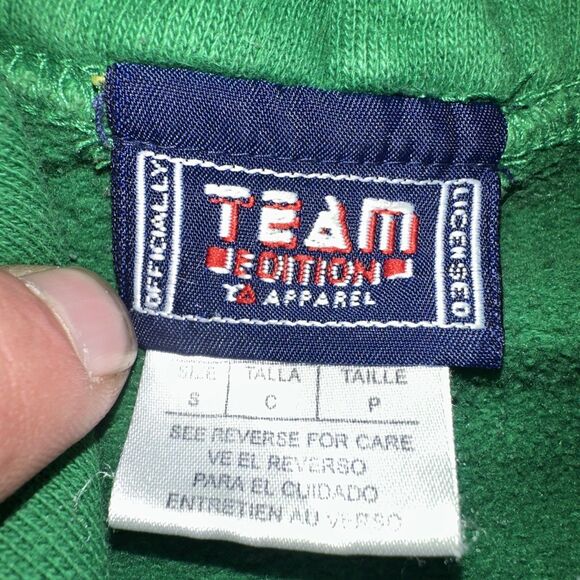 Vintage Notre Dame Irish Embroidered Logo 90s Team Edition Hoodie Sweatshirt - Picture 5 of 6